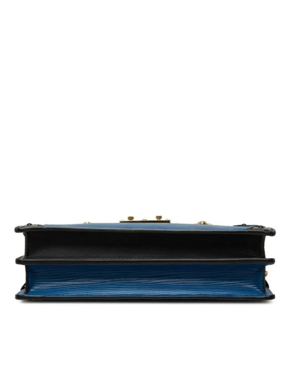 Louis Vuitton Epi Trunk Clutch Crossbody Chain Shoulder Bag Blue Noir Black